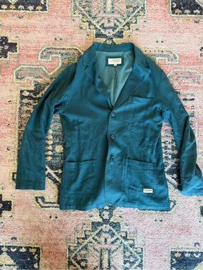 Banks Journal Linen Teal Casual Blazer